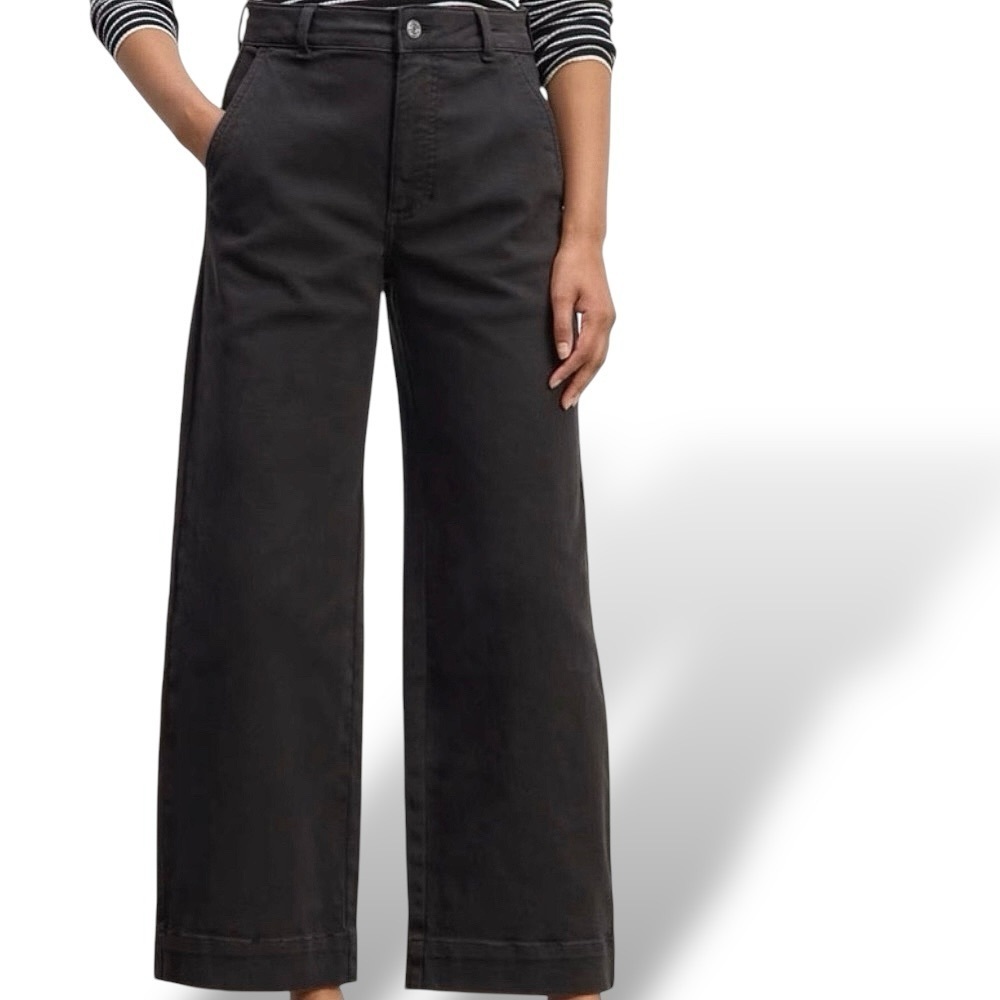 Everlane Cropped Straight Regular Jeans in Black RN 139393 Size 0
